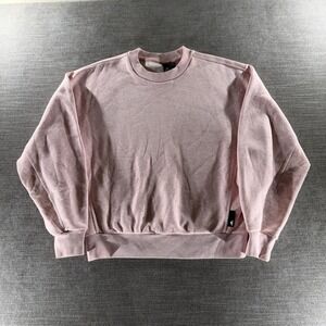 Adidas Sweatshirt Womens Large Pink Excellent Botanically Dyed Fleece Crewneck